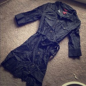 Black polka dot dress